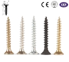 Chipboard Screw Pozi Drive Double Flat Head Yellow Zinc